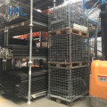 Metal Steel Stack Wire Cage with Wooden Pallet